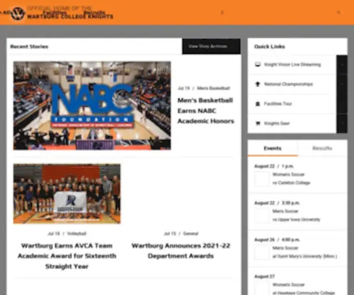 GO-Knights.com(Wartburg College Athletics) Screenshot