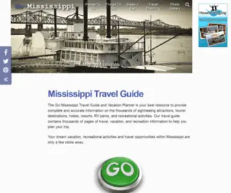 GO-Mississippi.com(Mississippi Travel Vacation and Recreation Guide) Screenshot