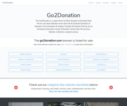 GO2Donation.com(The Go2Donation) Screenshot