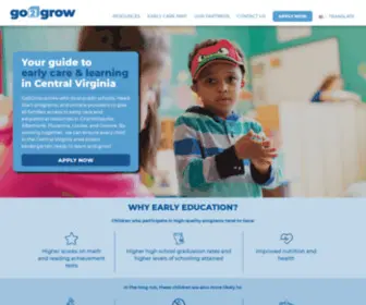 GO2Grow.com(Your Guide to Early Care and Learning in Central Virginia) Screenshot