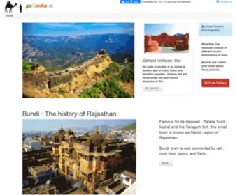 GO2India.in(India travel information on places to visit & photo gallery & cultural tours) Screenshot