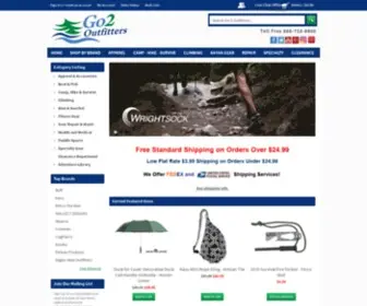 GO2Outfitters.com(Camping, Hiking and Kayak Gear Specialists) Screenshot