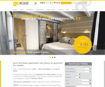 GO2Rome.com(Rome Vacation Rentals) Screenshot