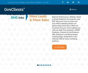 GO4Clients.com(Marketing Platform With SMS And Voice Capabilities) Screenshot
