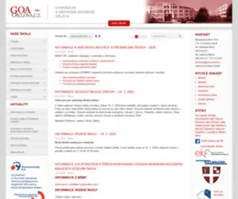 Goa-Orlova.cz(Gymnázium a Obchodní akademie) Screenshot
