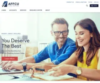 Goaffcu.com(AFFCU, A Federal Credit Union) Screenshot