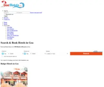 Goahotels.com(Goa Hotels) Screenshot