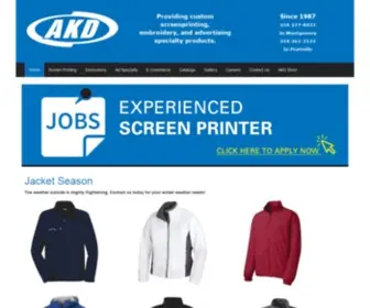 Goakd.com(Custom Screen Printing & Embroidery) Screenshot