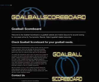 Goalballscoreboard.net(Goalball Scoreboard Online) Screenshot