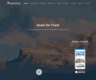Goalsontrack.com(Goal setting software) Screenshot