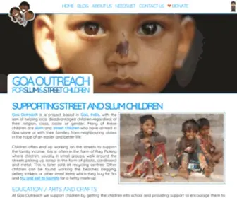 Goaoutreach.org(Children's Charity in India) Screenshot