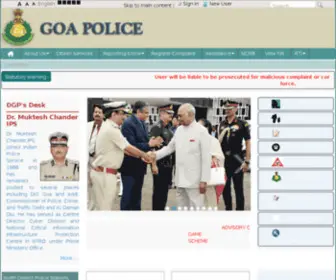 Goapolice.gov.in(Goa Police Department) Screenshot
