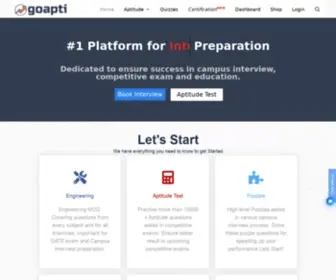 Goapti.in(A Platform For Aptitude Preparation) Screenshot