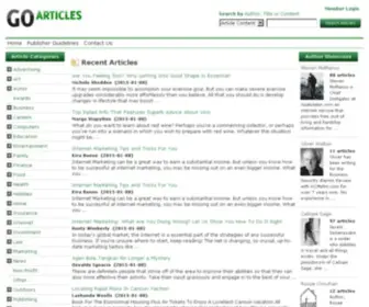 Goarticles.com(Free Article Directory) Screenshot
