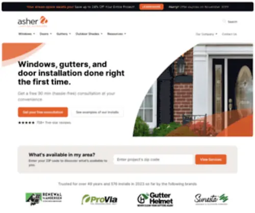 Goasher.com(Asher Lasting Exteriors) Screenshot
