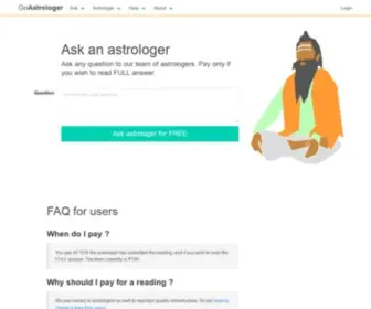 Goastrologer.com(Ask an astrologer) Screenshot