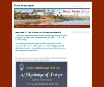 Goauk.com(Goan Association UK) Screenshot