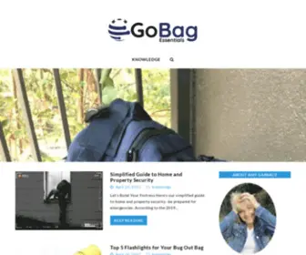Gobagessentials.com(Your guide to prepare the best go bag for any emergency) Screenshot