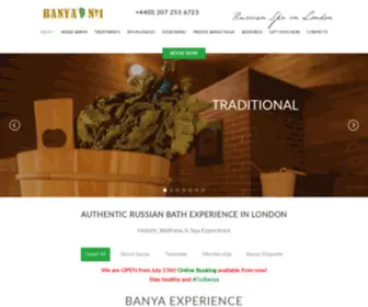 Gobanya.co.uk(Russian Bath House & Spa Club in London) Screenshot