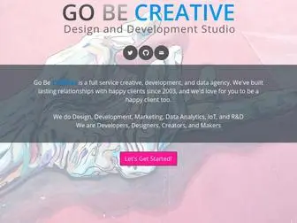 Gobecreative.com(Go Be Creative Design and Development Studio) Screenshot