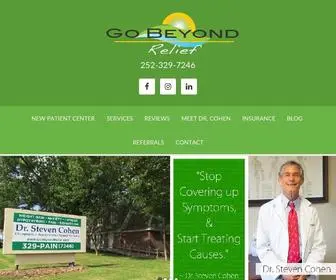 Gobeyondrelief.com(Functional Medicine Greenville NC) Screenshot