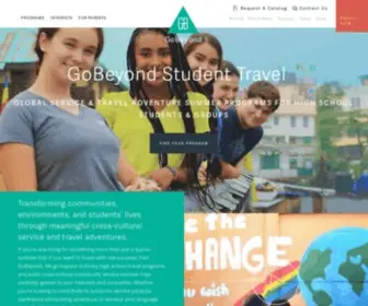 Gobeyondtravel.com(High School Community Service Summer Programs & Trips) Screenshot