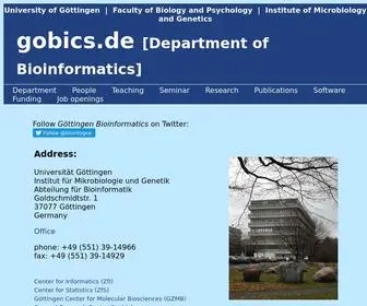 Gobics.de(Department of Bioinformatics) Screenshot