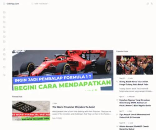 Gobings.com(Adalah situs yang menyajikan artikel) Screenshot