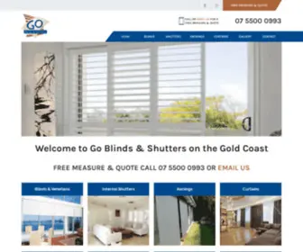 Goblinds.com.au(Blinds Shutters Awnings and Curtains) Screenshot