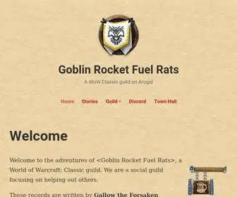 Goblinrocketfuelrats.com(A WoW Classic guild on Arugal) Screenshot