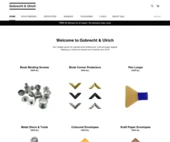 Gobrecht-Ulrich.com(Book Binding Supplies & Tools) Screenshot