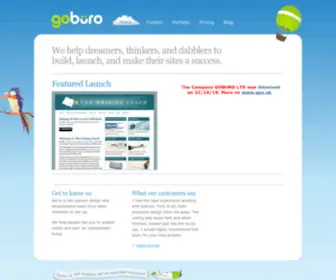 Goburo.com(Graphic and Web Design from West Yorkshire) Screenshot