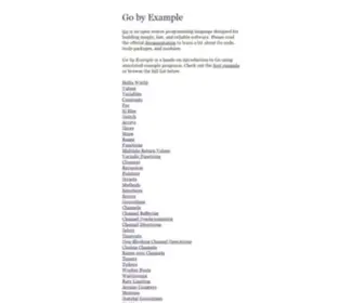 Gobyexample.com(Go by Example) Screenshot