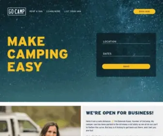 Gocampcampervans.com(Road Trip Ready Camper Van and RV Rentals) Screenshot