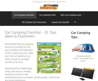 Gocarcamping.com(Car Camping Checklist) Screenshot