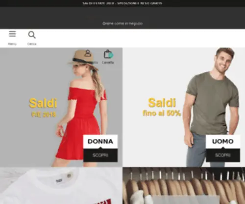 Gocciastore.com(Abbigliamento online per uomo e donna) Screenshot