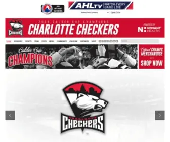 Gocheckers.com(The Official Site of the Charlotte Checkers) Screenshot