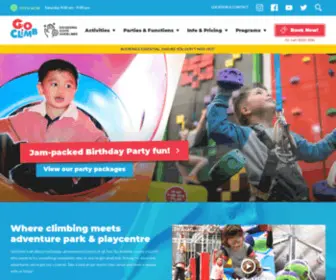 Goclimb.com.au(Where climbing meets adventure park & playcentre) Screenshot