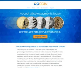 Gocoin.com(Payment Gateway for Bitcoin and Litecoin Merchant Accounts) Screenshot
