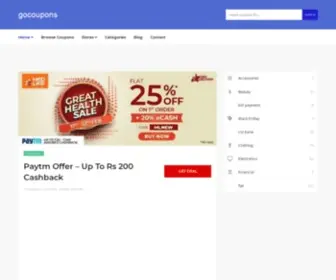 Gocoupons.in(Coupons, Promo Code, Deals & discount) Screenshot