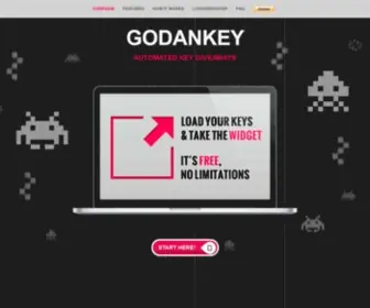 Godankey.com(Giveaway keys easily on your website) Screenshot
