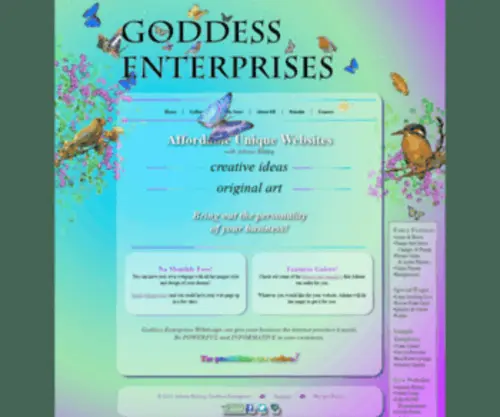 Goddessenterprises.net(Goddess Enterprises Webdesign) Screenshot