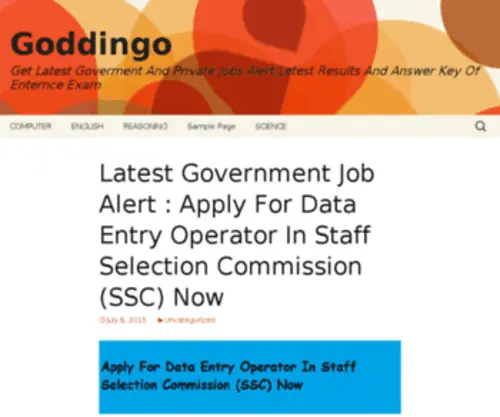 Goddingo.com(Upcoming Exam) Screenshot