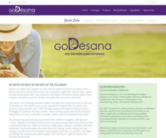 Godesana.com(Greeen Organics International & goDesana Essential Oils) Screenshot