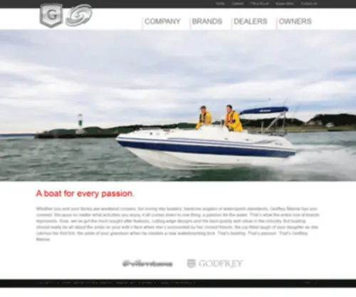 Godfreymarine.com(Godfrey Pontoon Boats represent everything that family boating) Screenshot