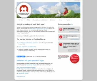 Godhandling.se(Välgörenhet) Screenshot