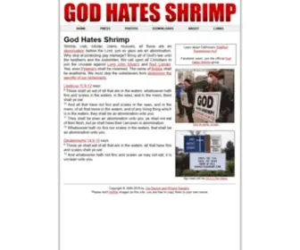 Godhatesshrimp.com(God Hates Shrimp) Screenshot