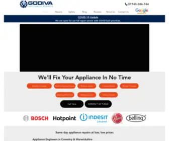 Godivaappliances.com(Godiva Appliance Repairs) Screenshot