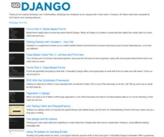 Godjango.com(Django Screencasts and Tutorials) Screenshot