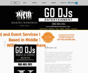 Godjsentertainment.com(Go DJs) Screenshot